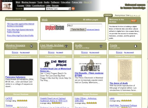 Archive du web